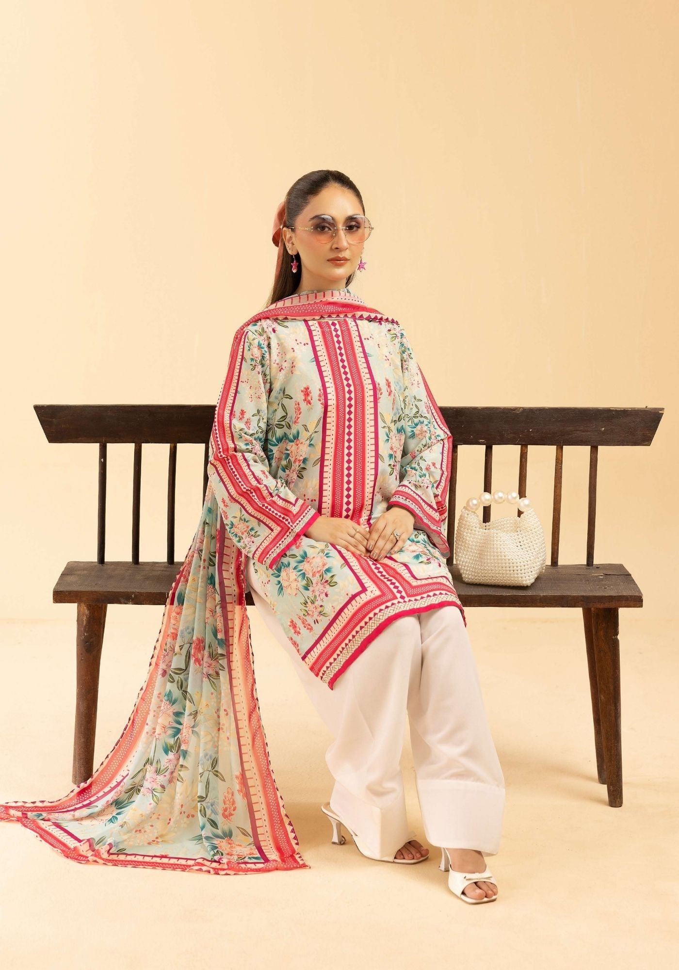 Sania Masketiya Mehak collection 3 piece printed casual suit 112202