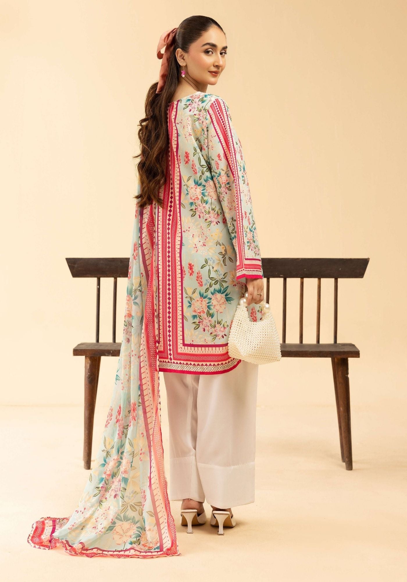 Sania Masketiya Mehak collection 3 piece printed casual suit 112202