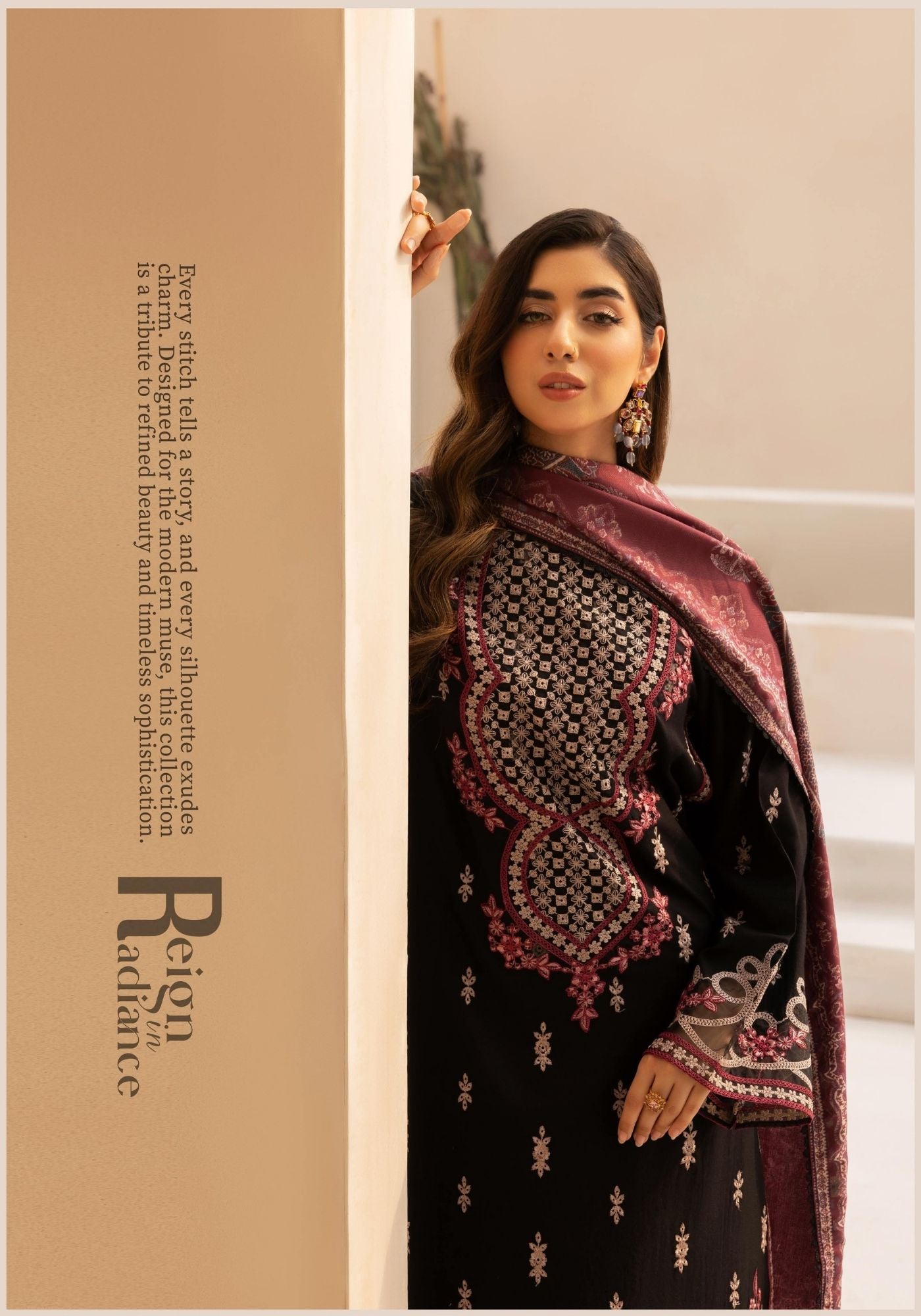 EMBER DHANAK EMBROIDERED 3PC READYMADE Mehak 202502