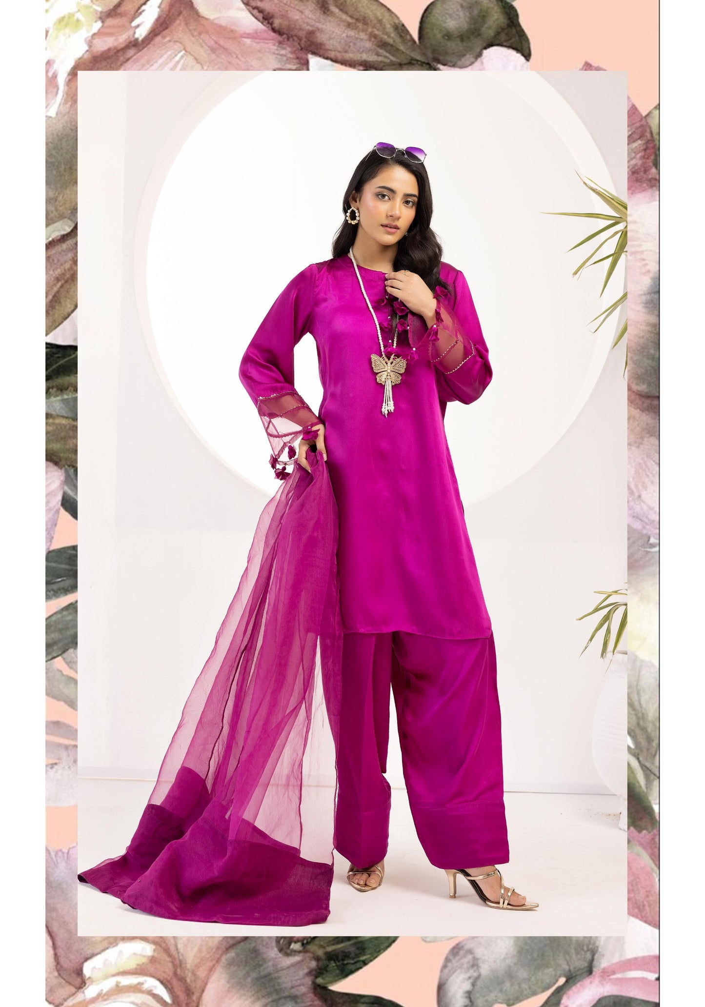 SIMRANS LULUSAR SHAMOOZ SILK 3PC READYMADE 011 - S&S