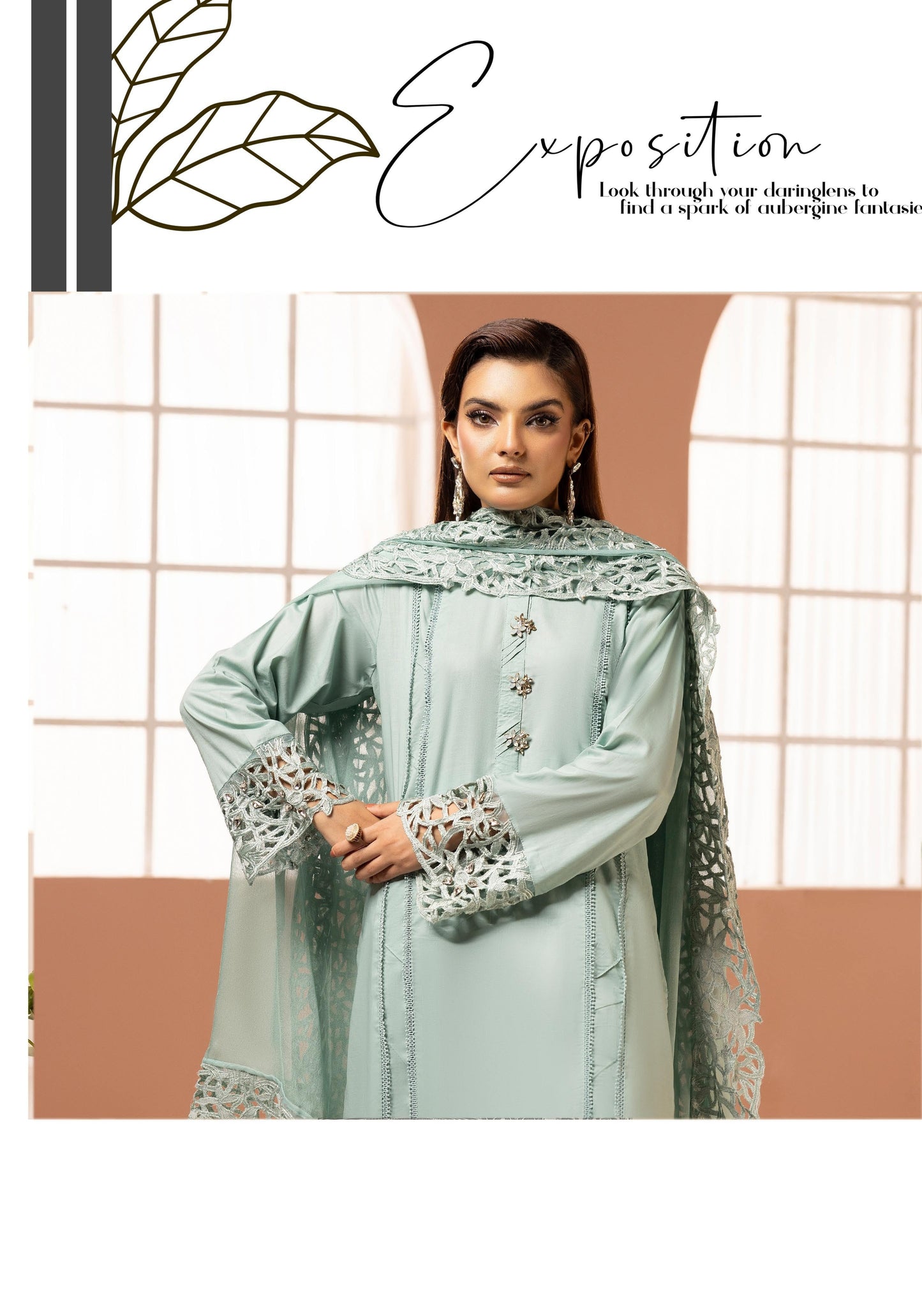 SIMRANS ‘AURA LUX’ | EMBROIDERED COTTON READYMADE TRADITIONAL WOMENSWEAR3024
