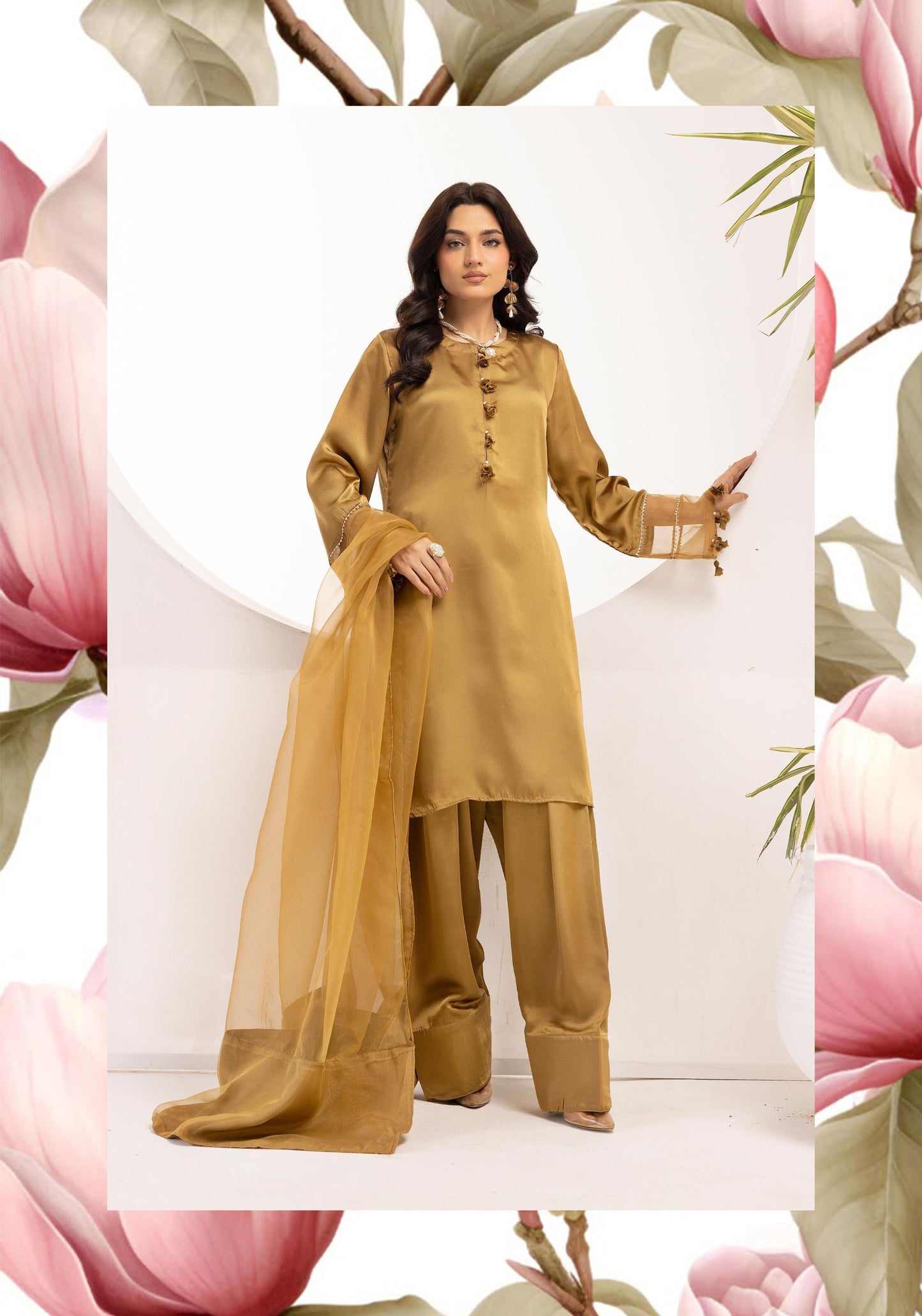 SIMRANS LULUSAR SHAMOOZ SILK 3PC READYMADE 012 - S&S