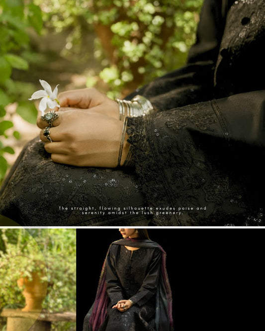 Premium Linen 3PC Embroidered Outfit RUA15