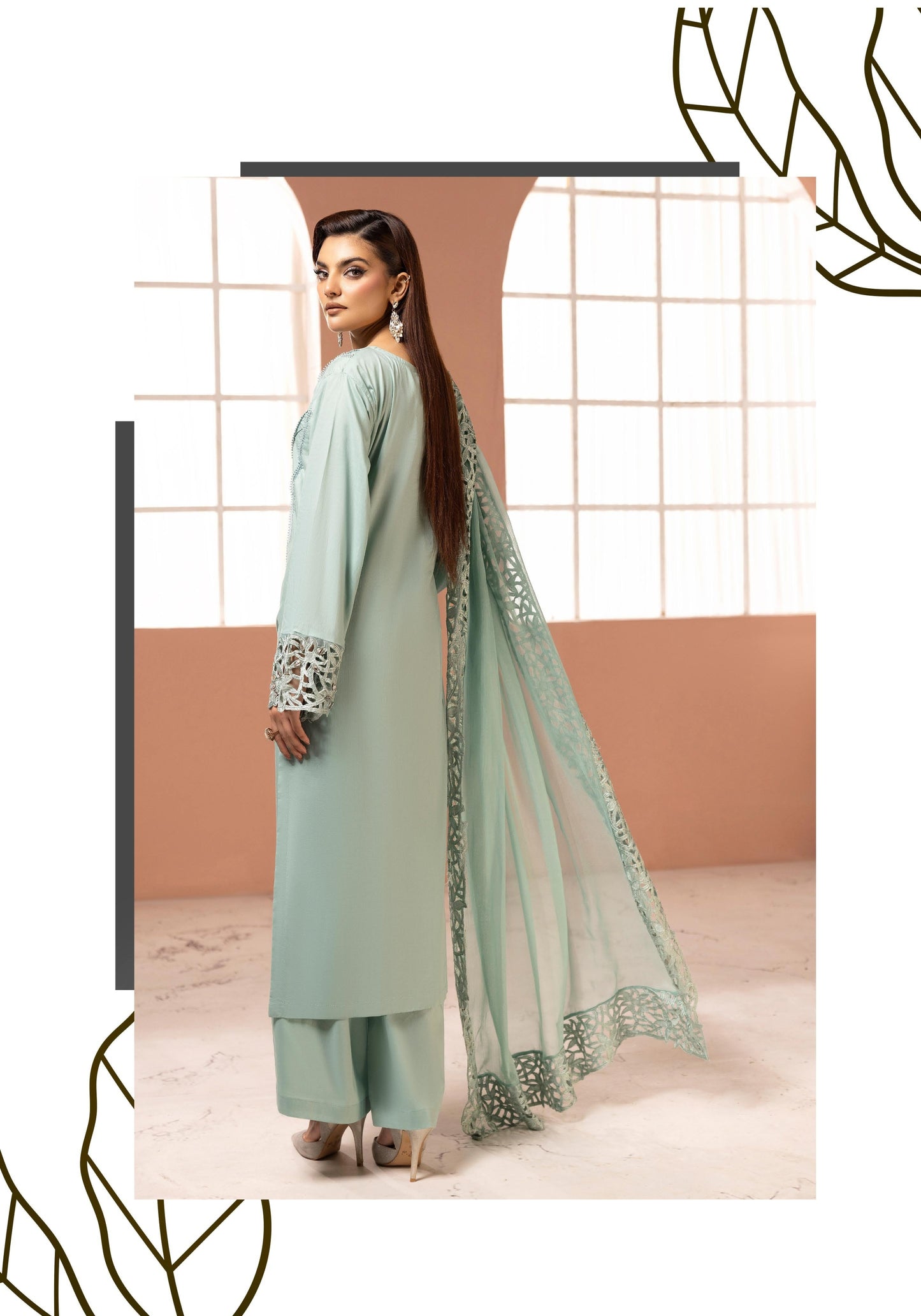 SIMRANS ‘AURA LUX’ | EMBROIDERED COTTON READYMADE TRADITIONAL WOMENSWEAR3024