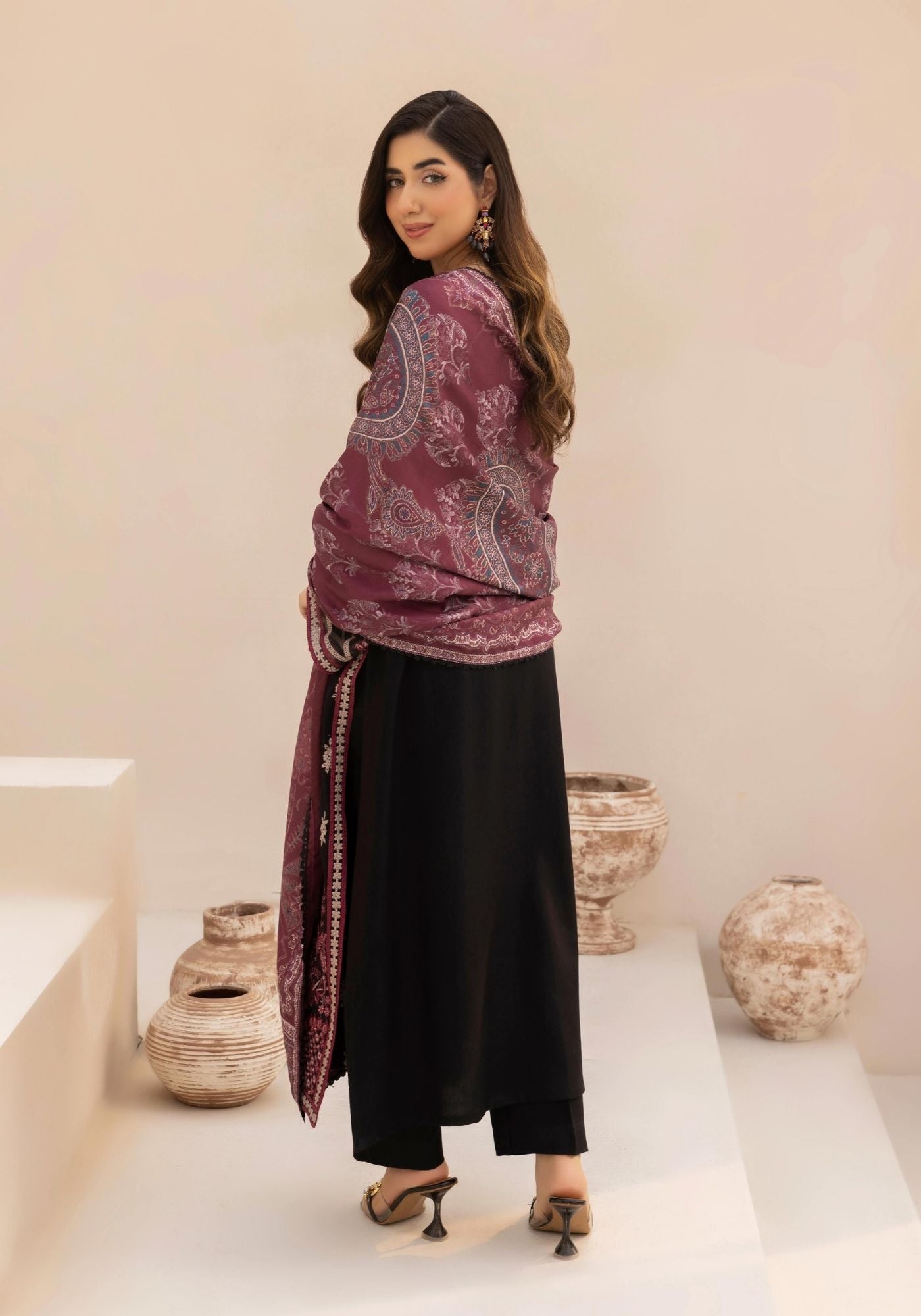 EMBER DHANAK EMBROIDERED 3PC READYMADE Mehak 202502