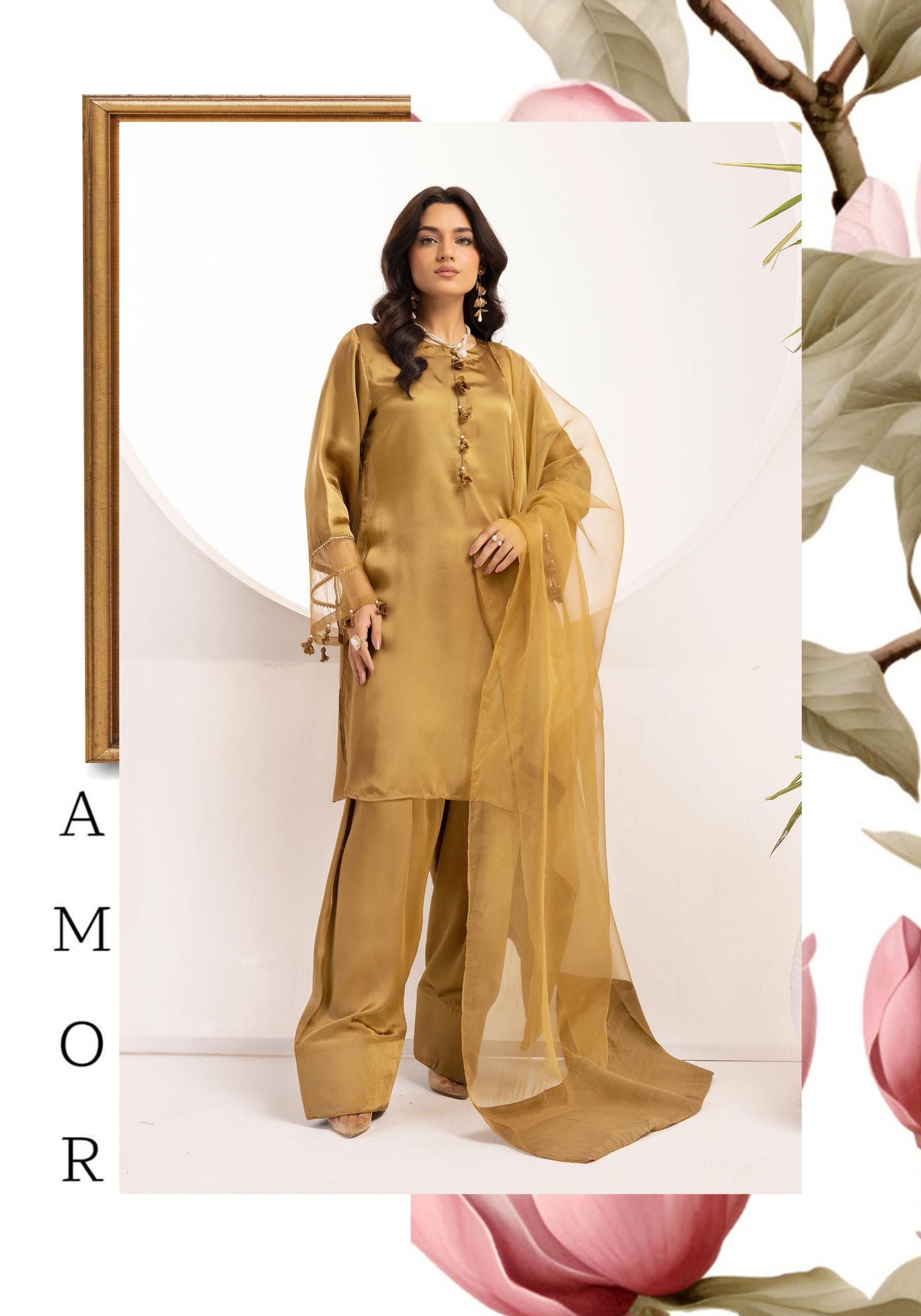 SIMRANS LULUSAR SHAMOOZ SILK 3PC READYMADE 012 - S&S