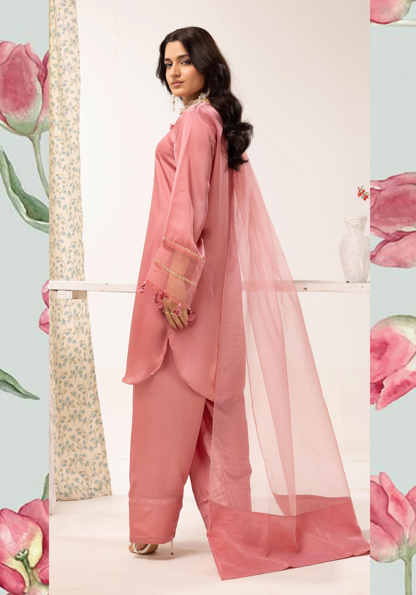 SIMRANS LULUSAR SHAMOOZ SILK 3PC READYMADE 013 - S&S