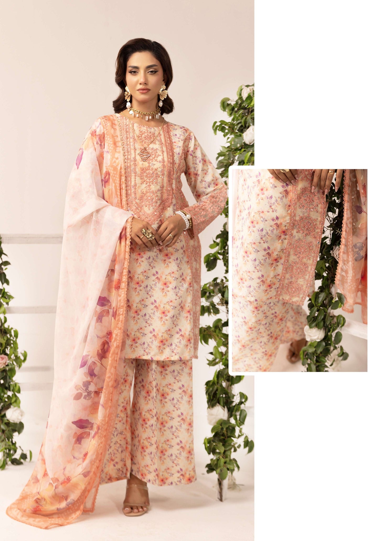 SIMRANS Reem premium 3 piece mummy & me Ledies 01 Eid outfit.