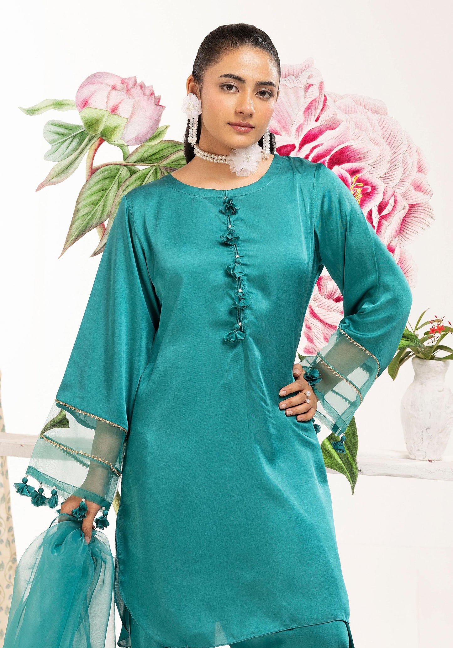 SIMRANS LULUSAR SHAMOOZ SILK 3PC READYMADE 010 - S&S