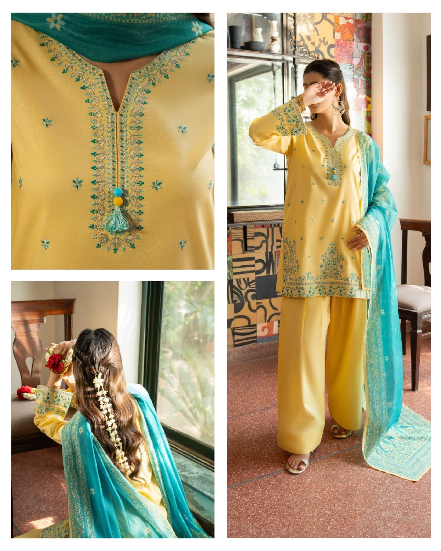 CASUALLITE ‘SIRF TUMHARI’| EMBROIDERED COTTON 3PC READYMADE | S&S SPECIAL-401