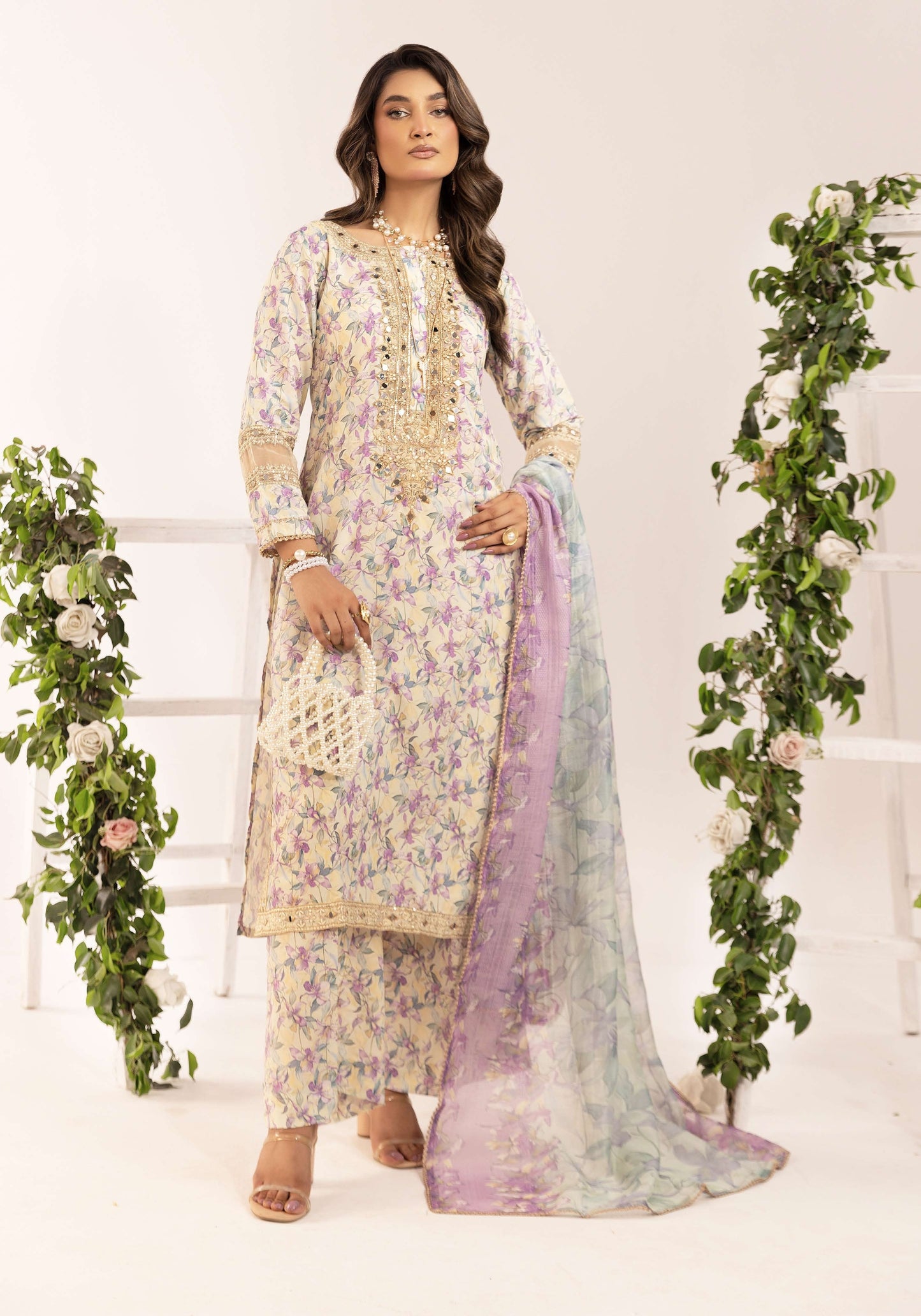 SIMRANS Reem premium 3 piece mummy & me Girls 02Eid outfit.