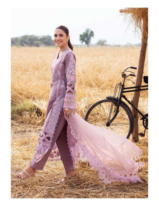 SIMRANS Heer premium 3 piece mummy & me Ledies Purple medium Eid outfit CK14