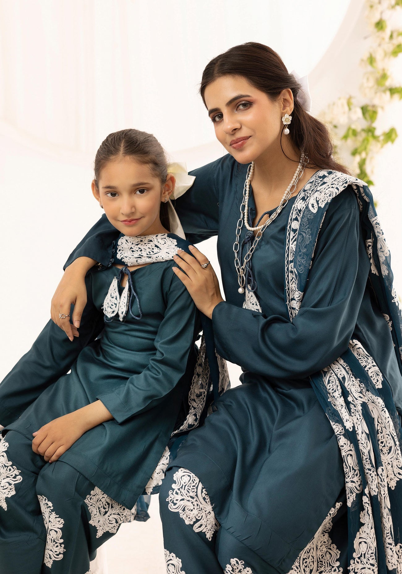 SIMRANS JANNAT TWIST MUMMY & ME 3PC FARSHI SHALWAR READYMADE F04 - S&S