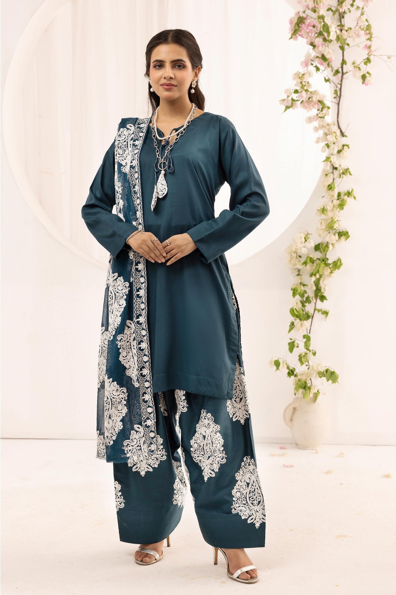SIMRANS JANNAT TWIST MUMMY & ME 3PC FARSHI SHALWAR READYMADE F04 - S&S