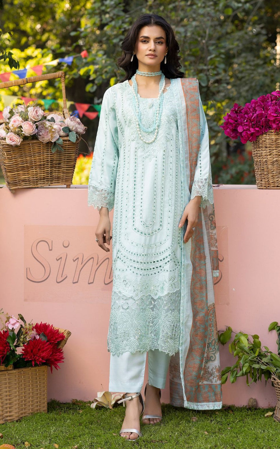 SIMRANS ‘ELLA’ | EMBROIDERED VISCOSE READYMADE | SM301 - S&S