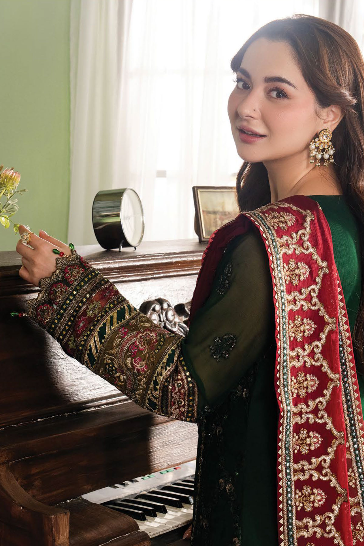 SIMRANS Hania Amir collection 3 piece Kashud embroidered suit readymade 903 - S&S