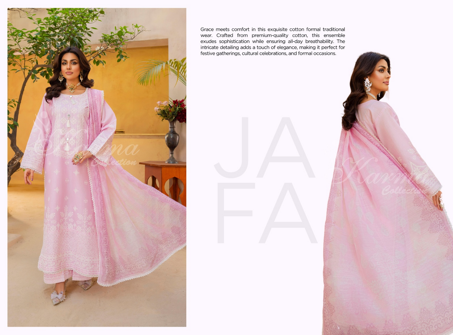 KARMA ‘AFFREEN’ | EMBROIDERED COTTON READYMADE | KC-143 - S&S