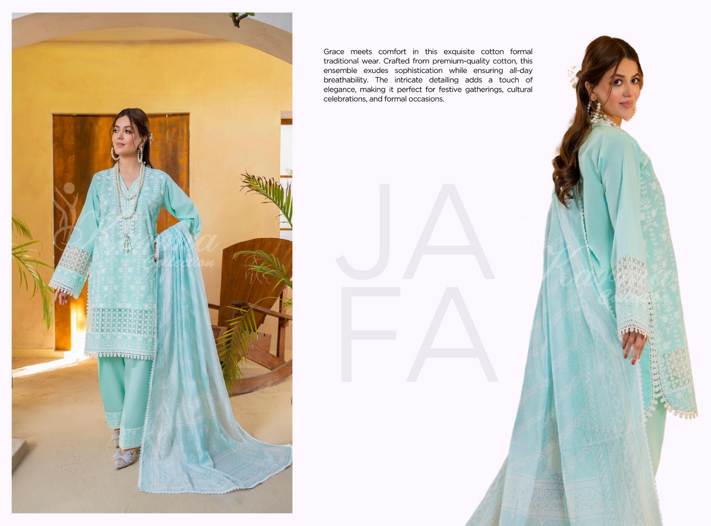 KARMA ‘AFFREEN’ | EMBROIDERED COTTON READYMADE | KC-151 - S&S