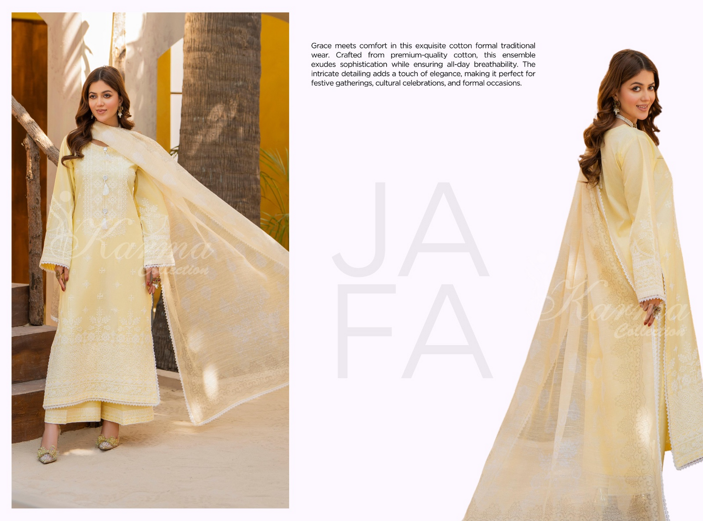 KARMA ‘AFFREEN’ | EMBROIDERED COTTON READYMADE | KC-144 - S&S