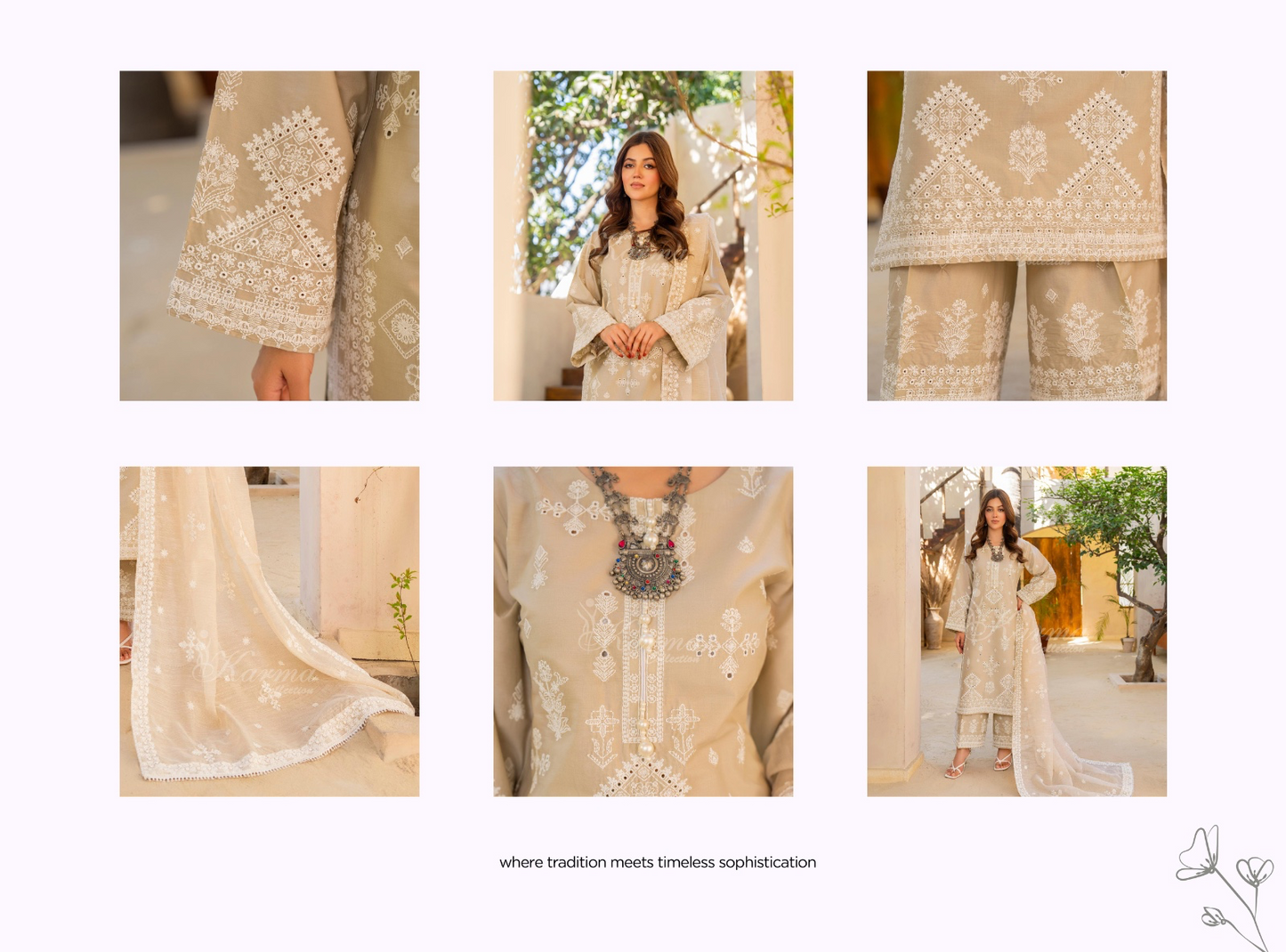 KARMA ‘AFFREEN’ | EMBROIDERED COTTON READYMADE | KC-147 - S&S
