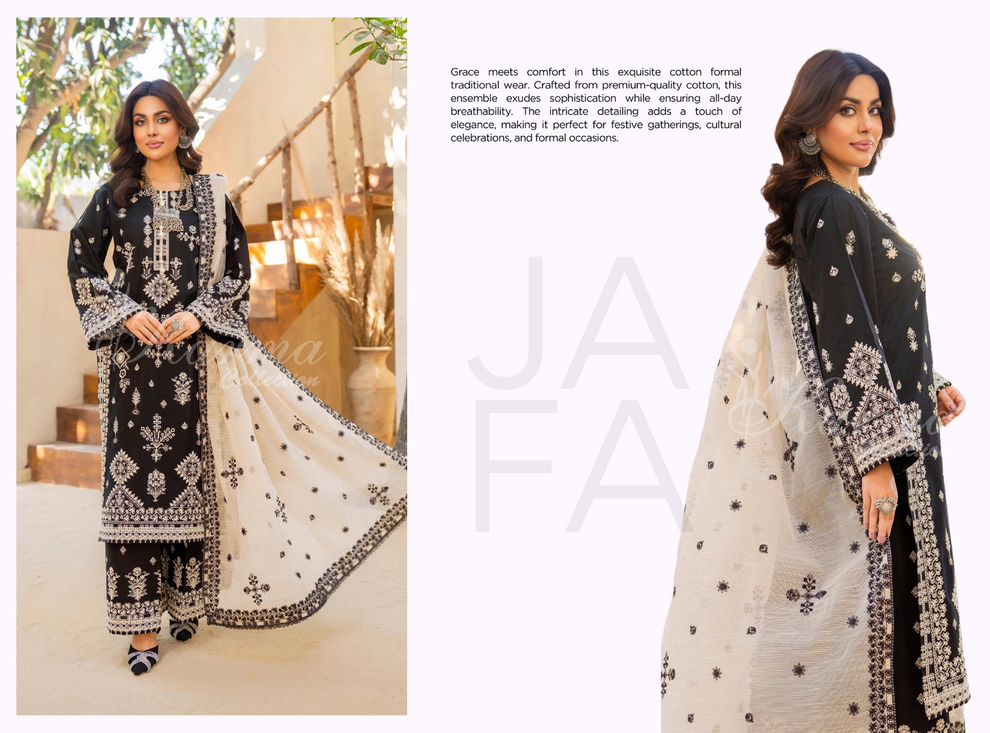 KARMA ‘AFFREEN’ | EMBROIDERED COTTON READYMADE | KC-148 - S&S