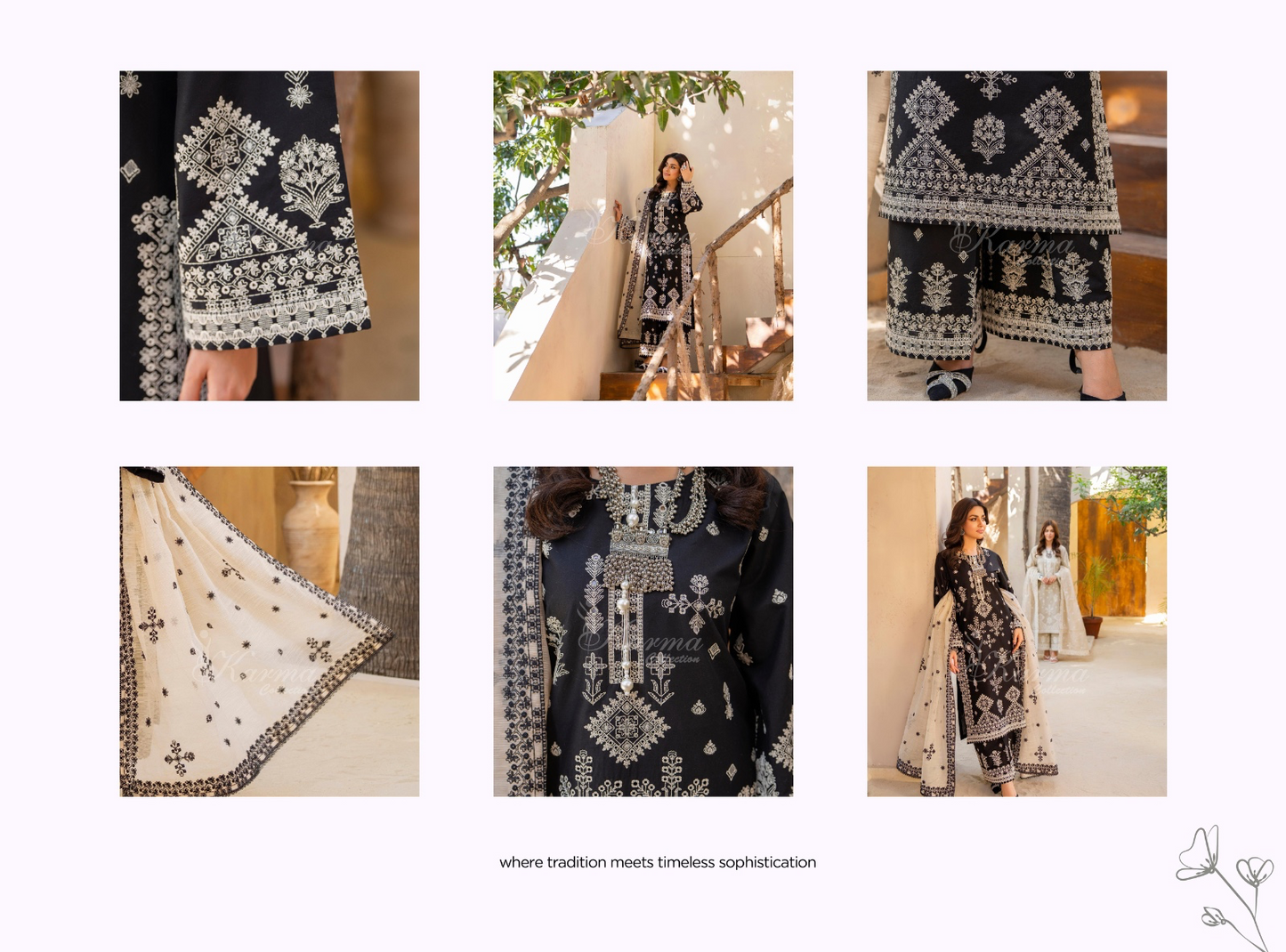 KARMA ‘AFFREEN’ | EMBROIDERED COTTON READYMADE | KC-148 - S&S