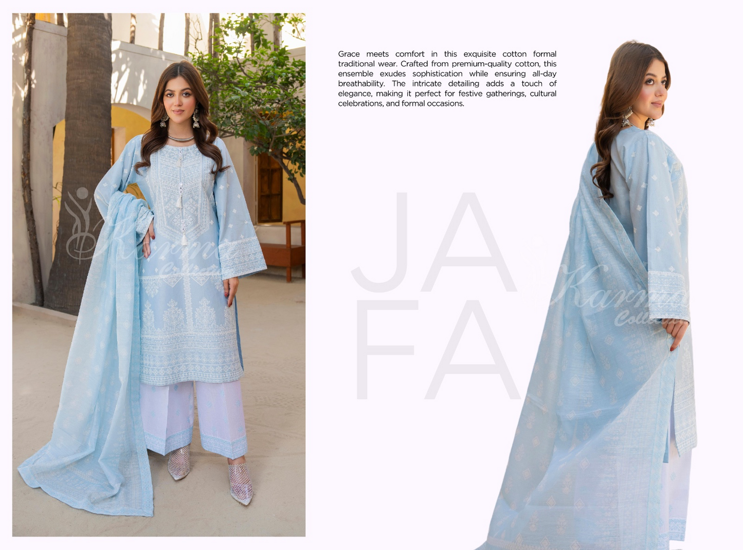 KARMA ‘AFFREEN’ | EMBROIDERED COTTON READYMADE | KC-149 - S&S