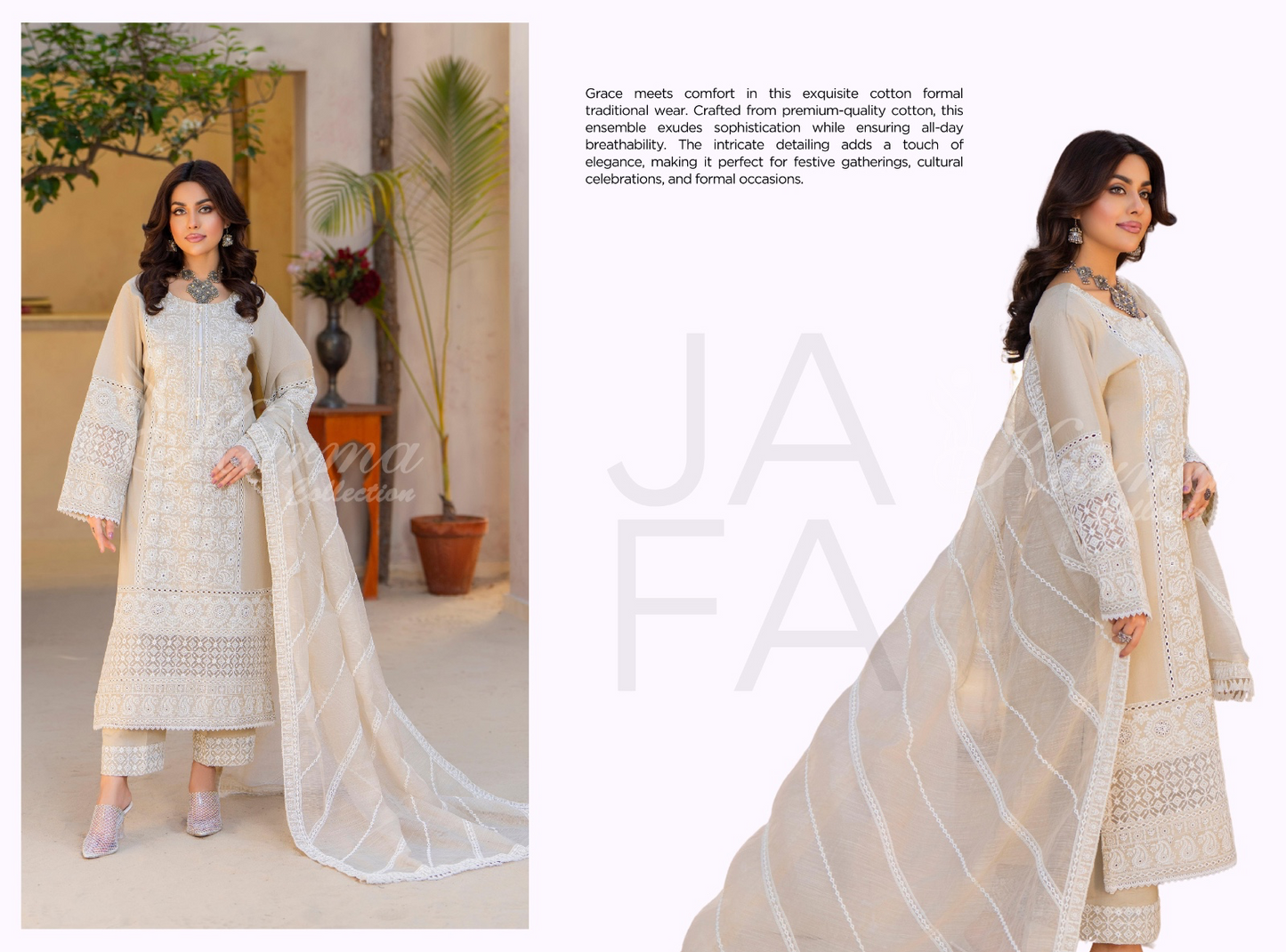 KARMA ‘AFFREEN’ | EMBROIDERED COTTON READYMADE | KC-157 - S&S