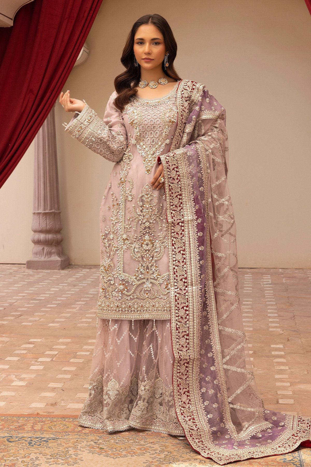 SIMRANS Imrozia premium collection 3 piece embroidered readymade suit-302 - S&S
