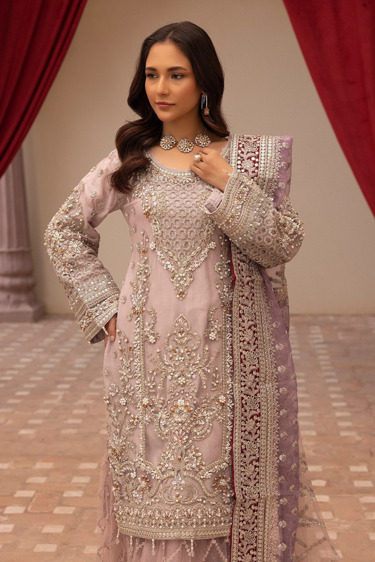 SIMRANS Imrozia premium collection 3 piece embroidered readymade suit-302 - S&S
