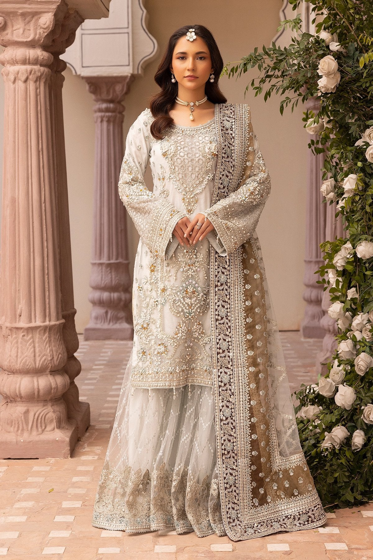 SIMRANS Imrozia premium collection 3 piece embroidered readymade suit-301 - S&S