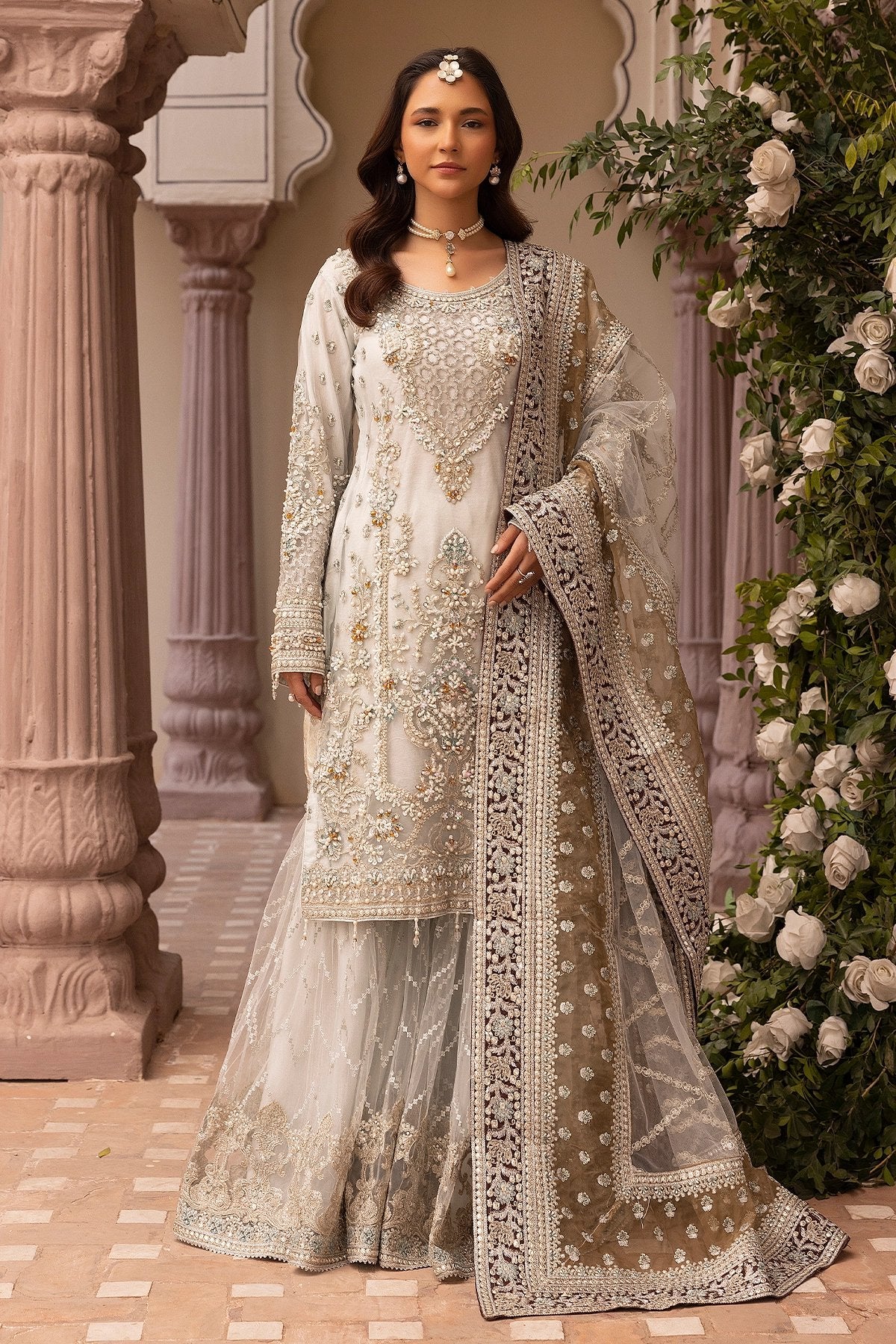SIMRANS Imrozia premium collection 3 piece embroidered readymade suit-301 - S&S