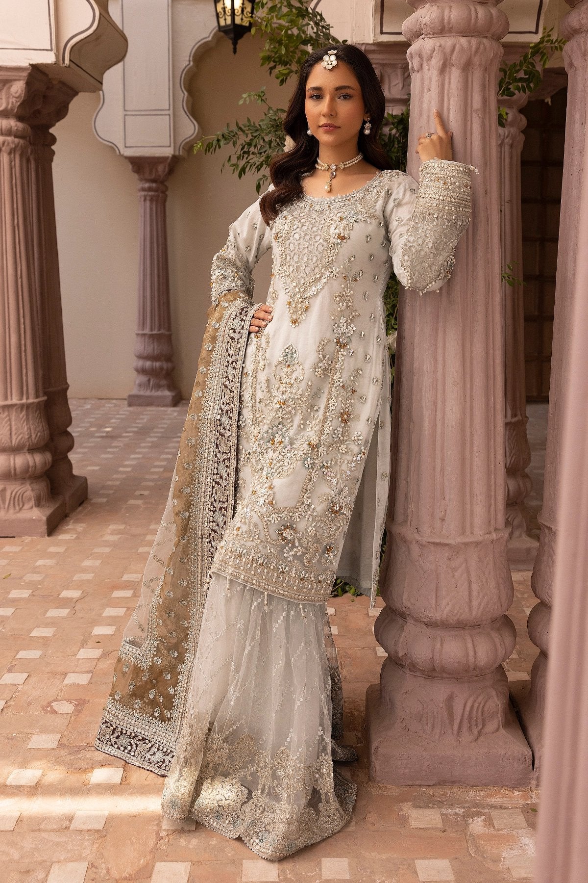 SIMRANS Imrozia premium collection 3 piece embroidered readymade suit-301 - S&S