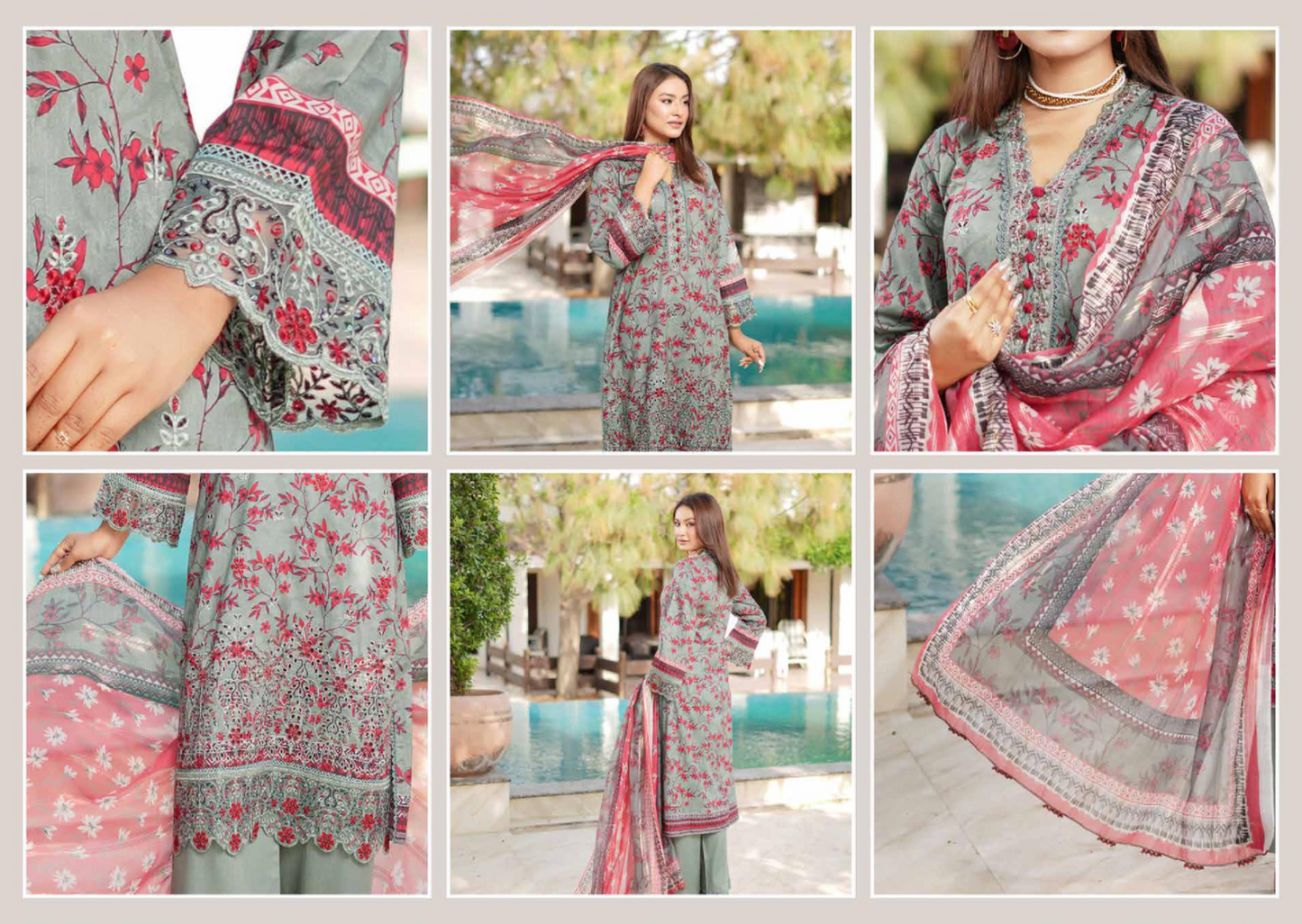 MUNIRA | EMBROIDERED LINEN READYMADE |M MGL01 - S&S