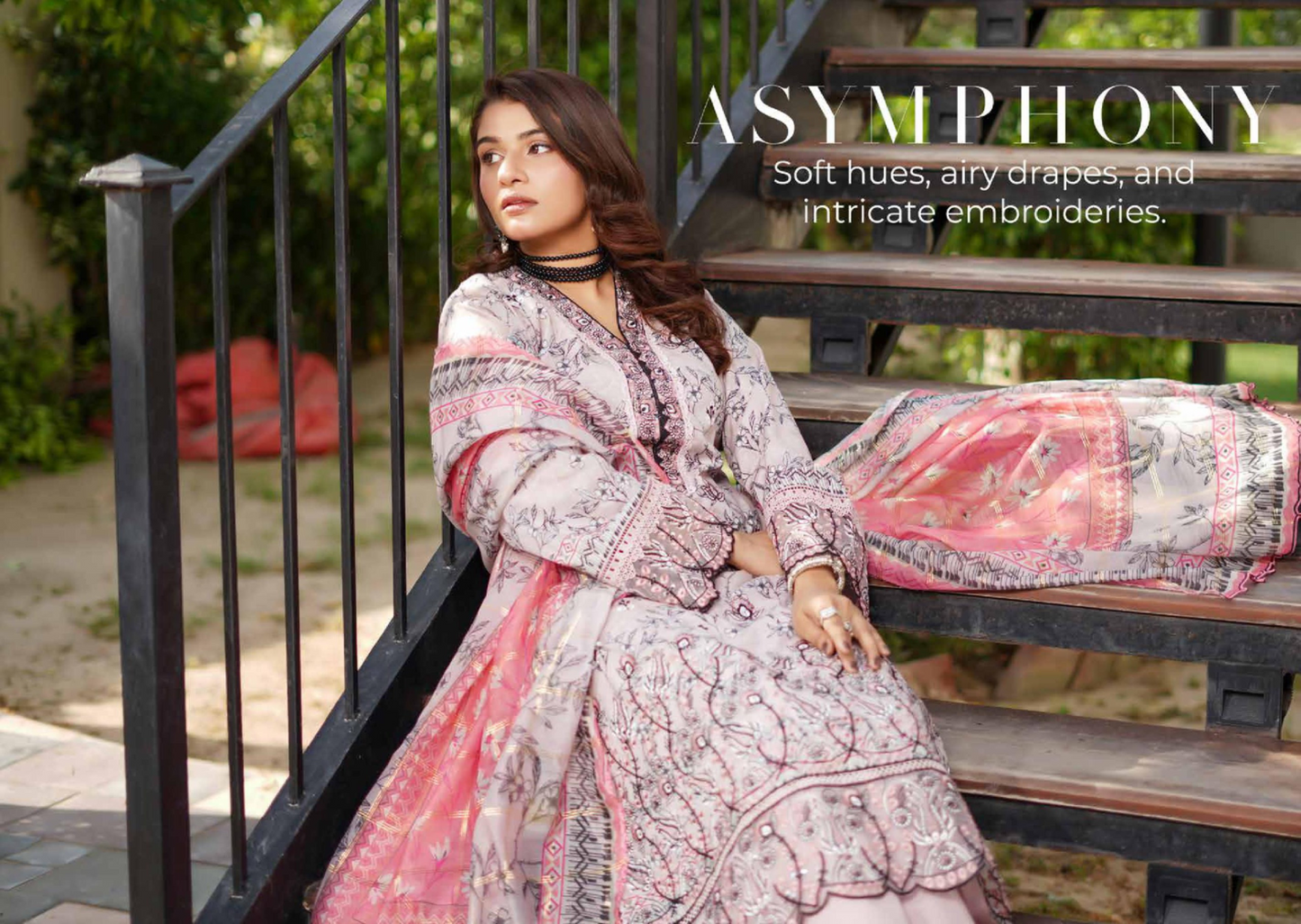 MUNIRA | EMBROIDERED LINEN READYMADE | MGL02 - S&S