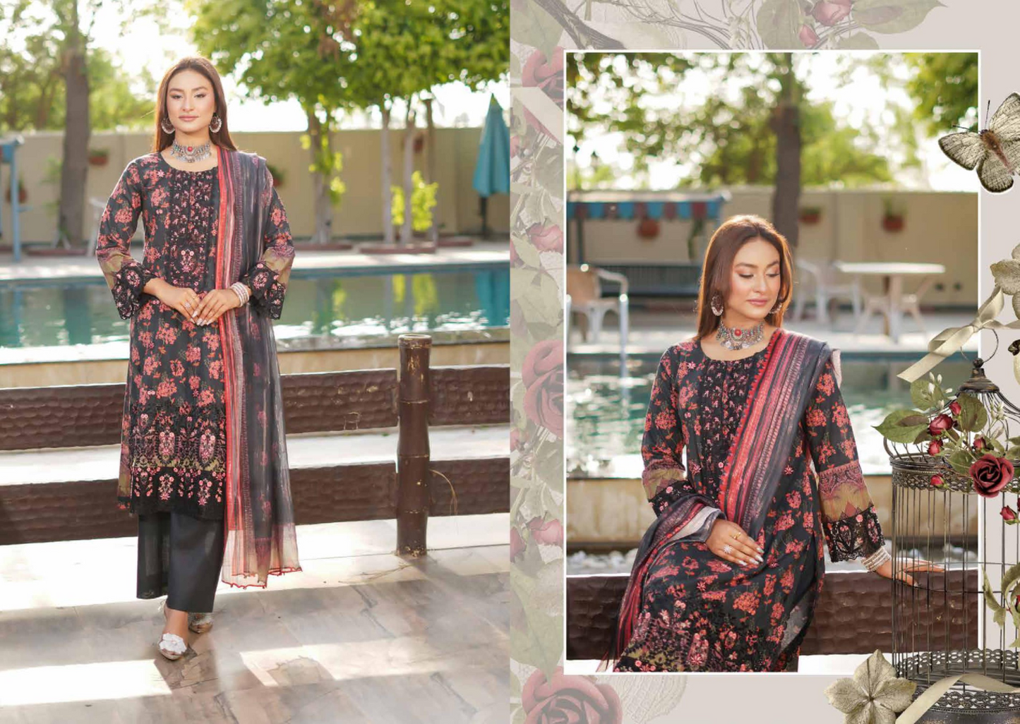 MUNIRA | EMBROIDERED LINEN READYMADE | MGL05 - S&S