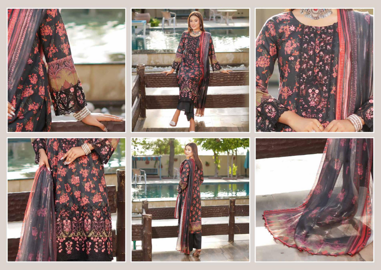 MUNIRA | EMBROIDERED LINEN READYMADE | MGL05 - S&S