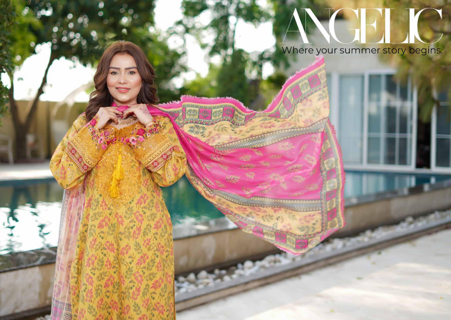 MUNIRA | EMBROIDERED LINEN READYMADE | MGL06 - S&S