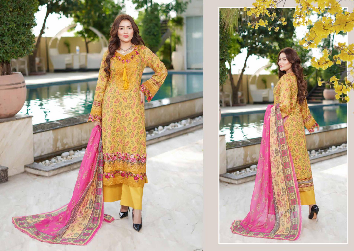 MUNIRA | EMBROIDERED LINEN READYMADE | MGL06 - S&S