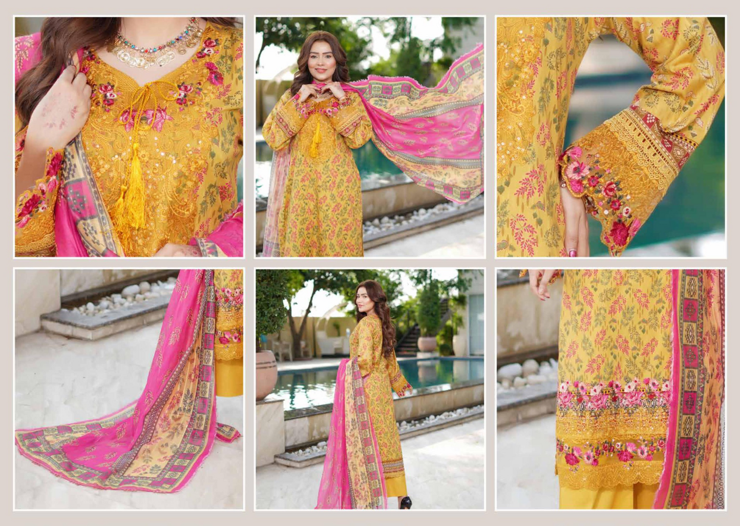 MUNIRA | EMBROIDERED LINEN READYMADE | MGL06 - S&S