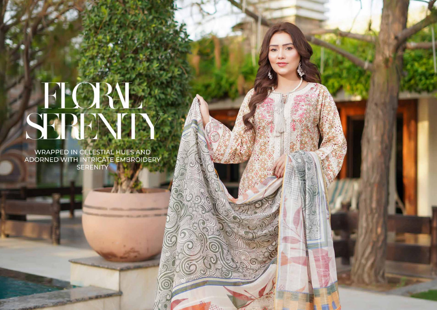 MUNIRA | EMBROIDERED LINEN READYMADE | MGL07 - S&S