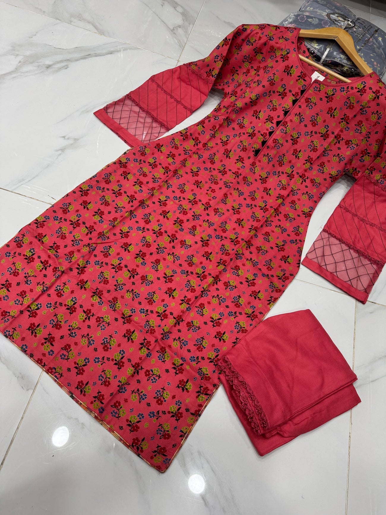 NAKHRA IZEL 2PC DIGITAL PRINTED DHANAK READYMADE SUITS -IZEL0015 - S&S