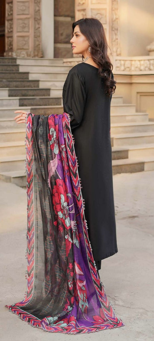 MUNIRA | EMBROIDERED LINEN READYMADE | MGL010 - S&S