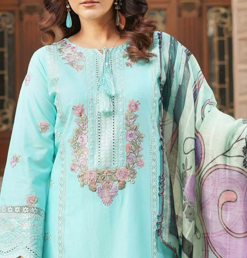 MUNIRA | EMBROIDERED LINEN READYMADE | MGL09 - S&S