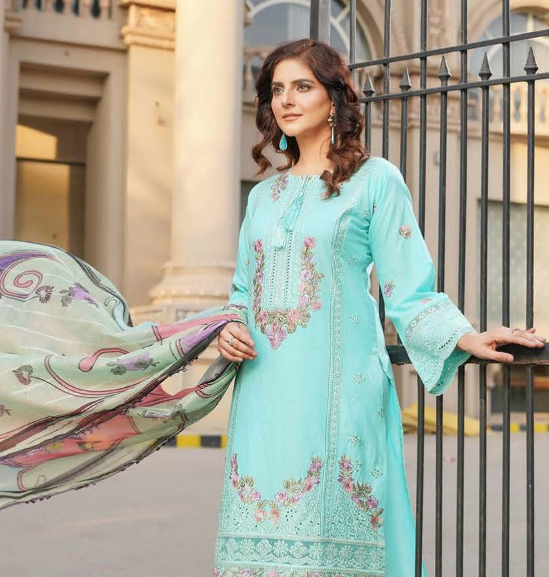 MUNIRA | EMBROIDERED LINEN READYMADE | MGL09 - S&S