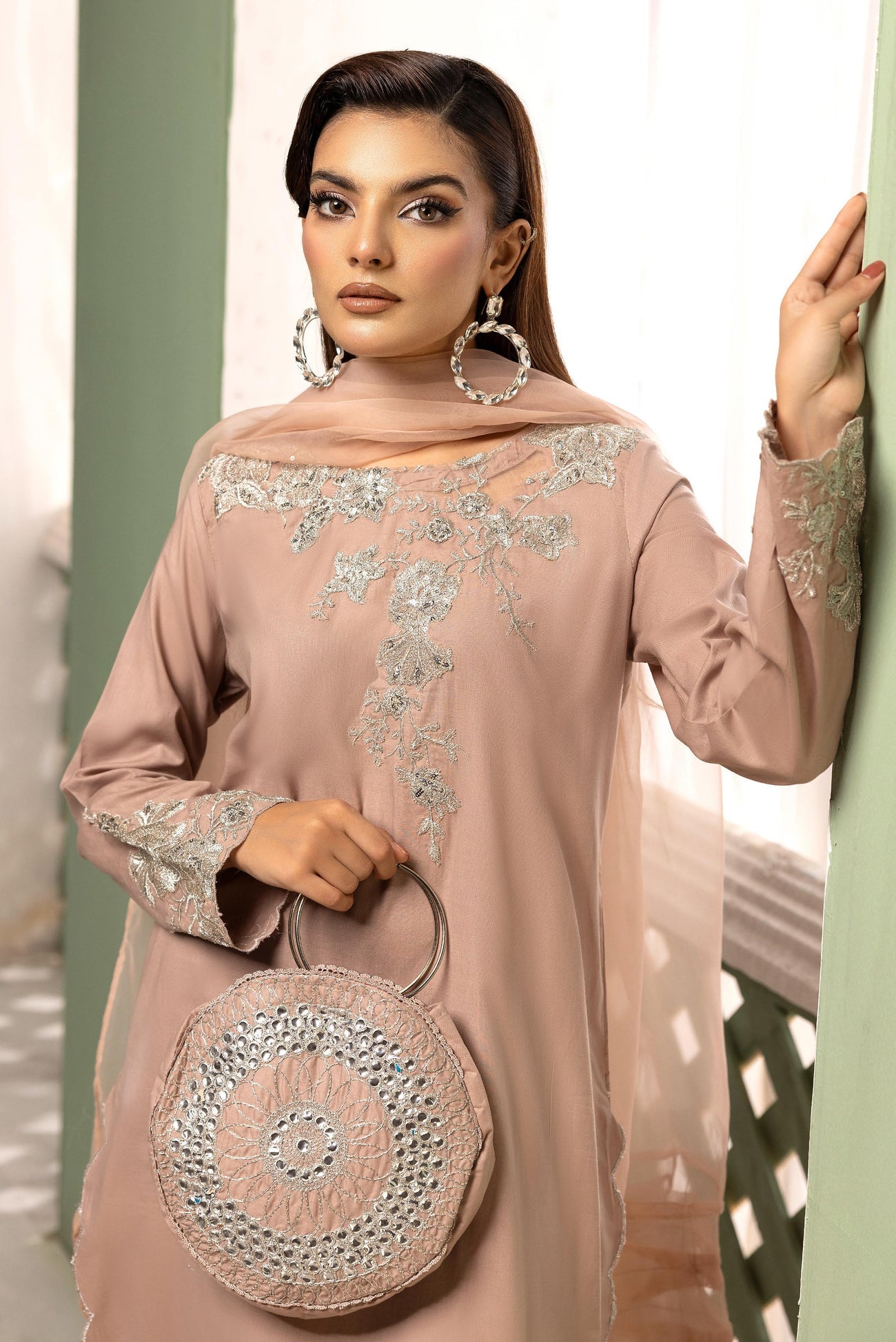 SIMRANS LILY CAMBRIC COTTON EMBROIDERED 3PC READYMADE 803