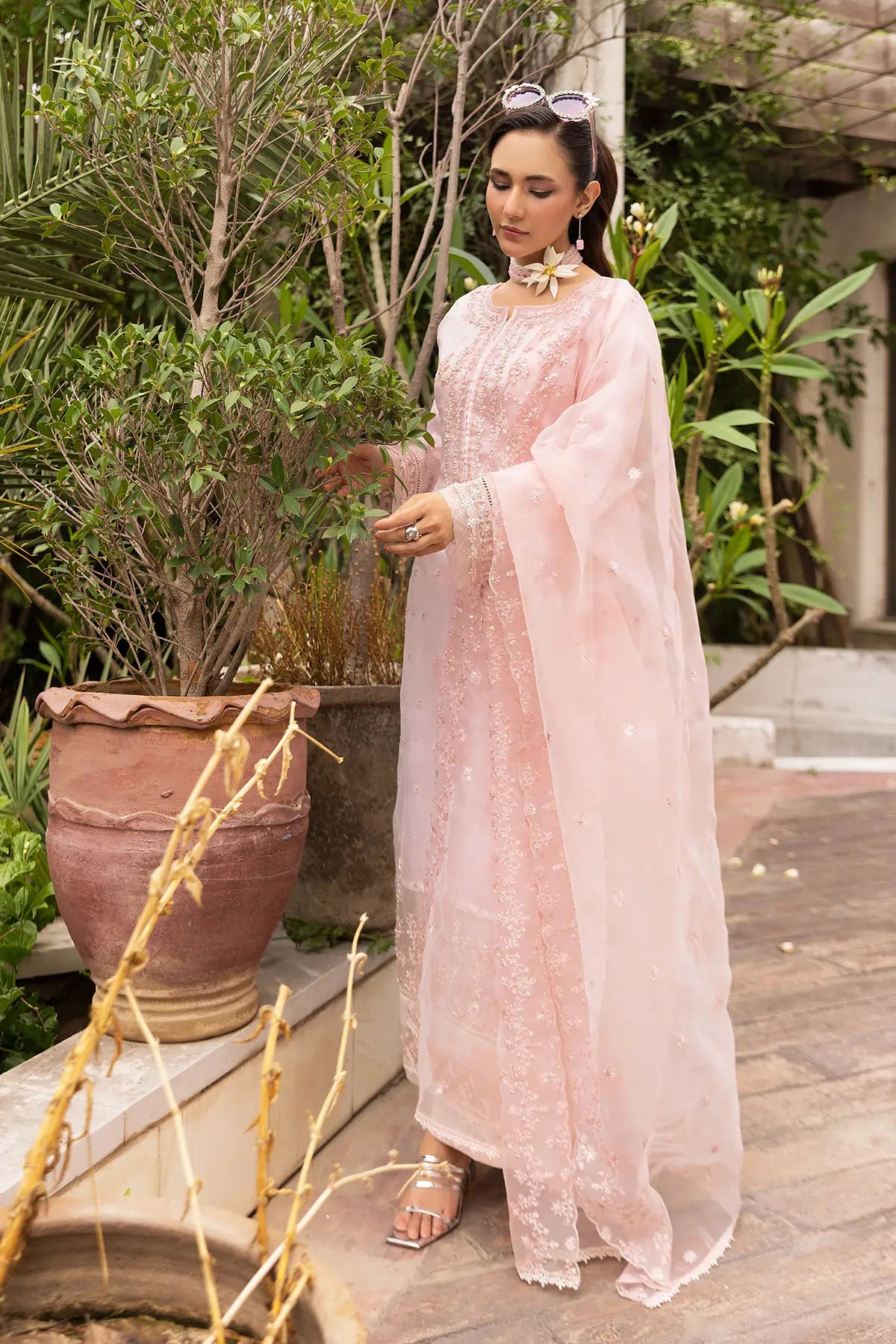 SIMRANS Mehrunisa premium 3 piece mummy & me Ladies pink outfit 1