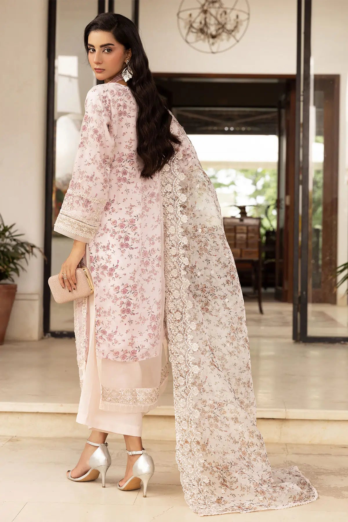 SIMRANS Mehrunisa premium 3 piece mummy & me Ladies Lpink outfit