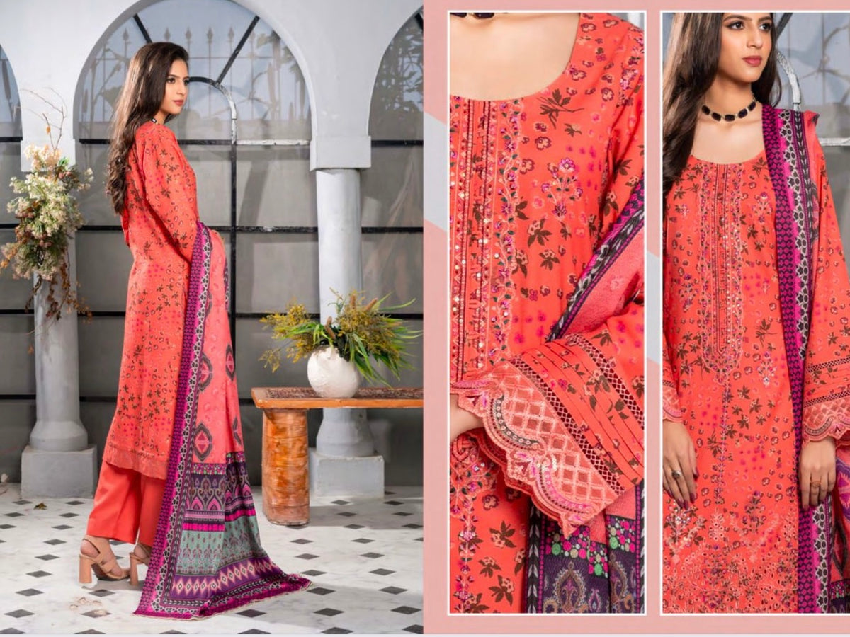 MUNIRA | EMBROIDERED LINEN READYMADE | MGL05
