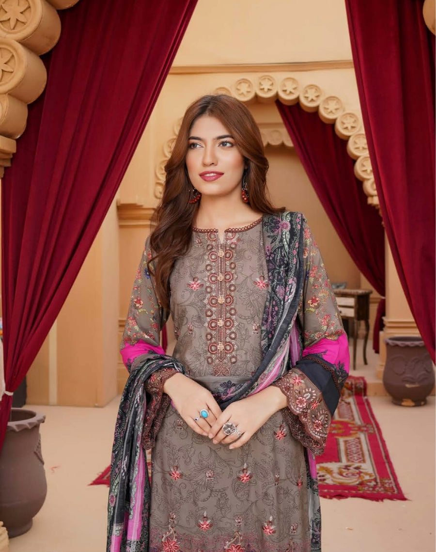 MUNIRA | EMBROIDERED DHANAK READYMADE | MHL13